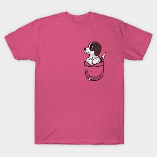 Pocket Cute Pointer Dog T-Shirt